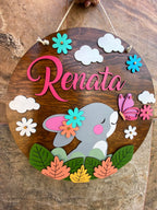 Letrerito Newborn con temática CONEJITA