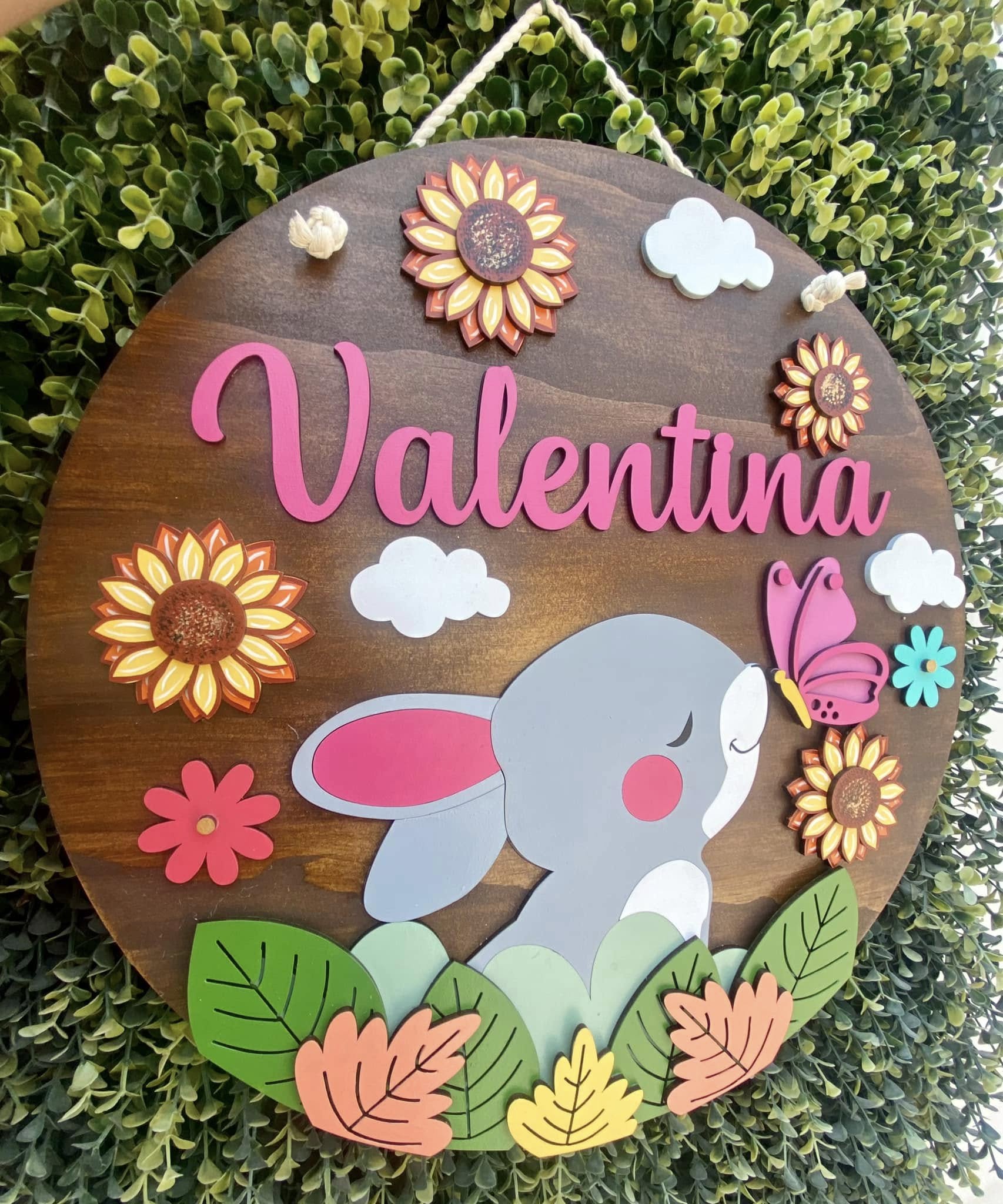 Letrerito Newborn con temática CONEJITA