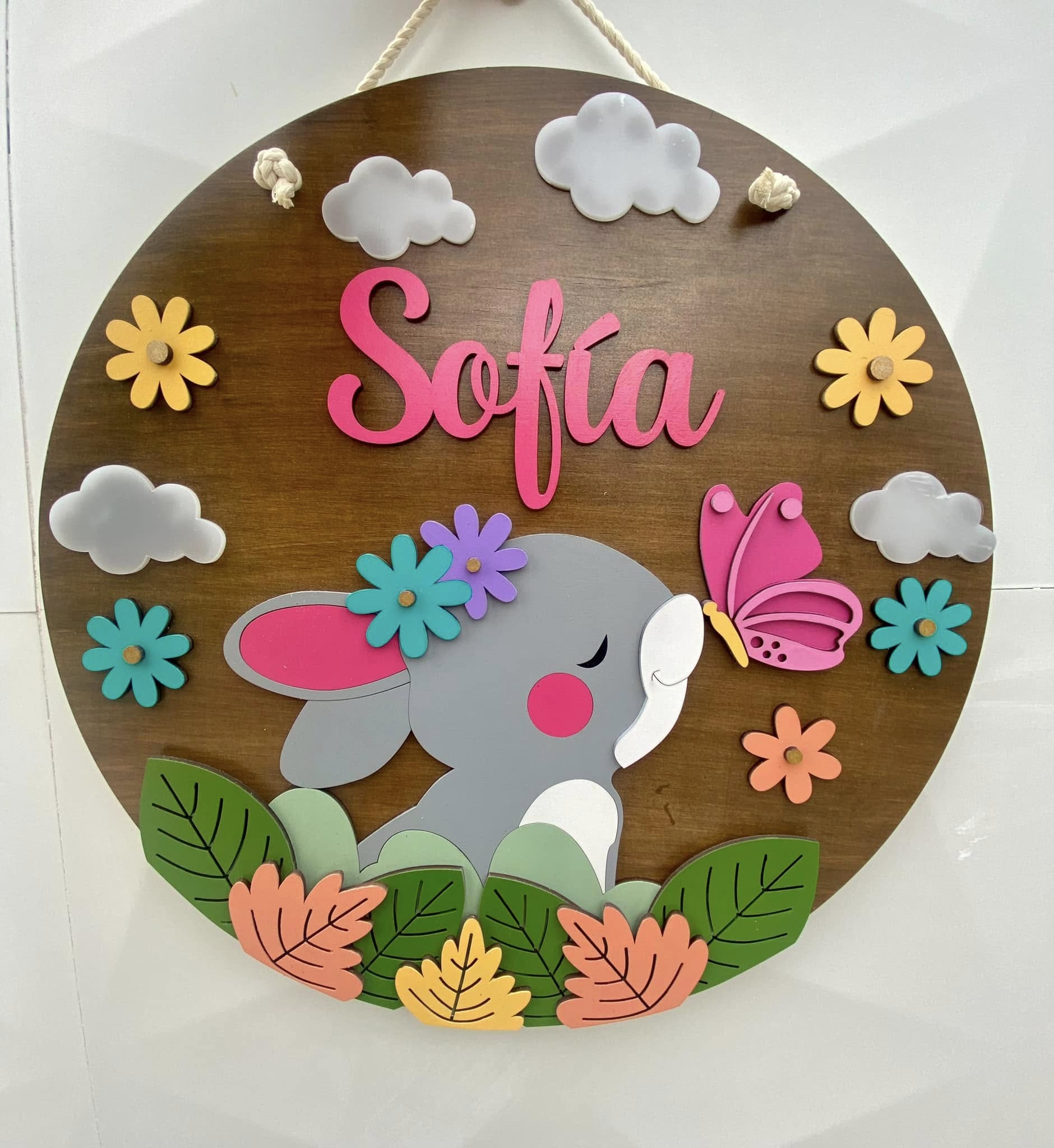 Letrerito Newborn con temática CONEJITA