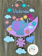 Letrerito Newborn con temática ELEFANTITA