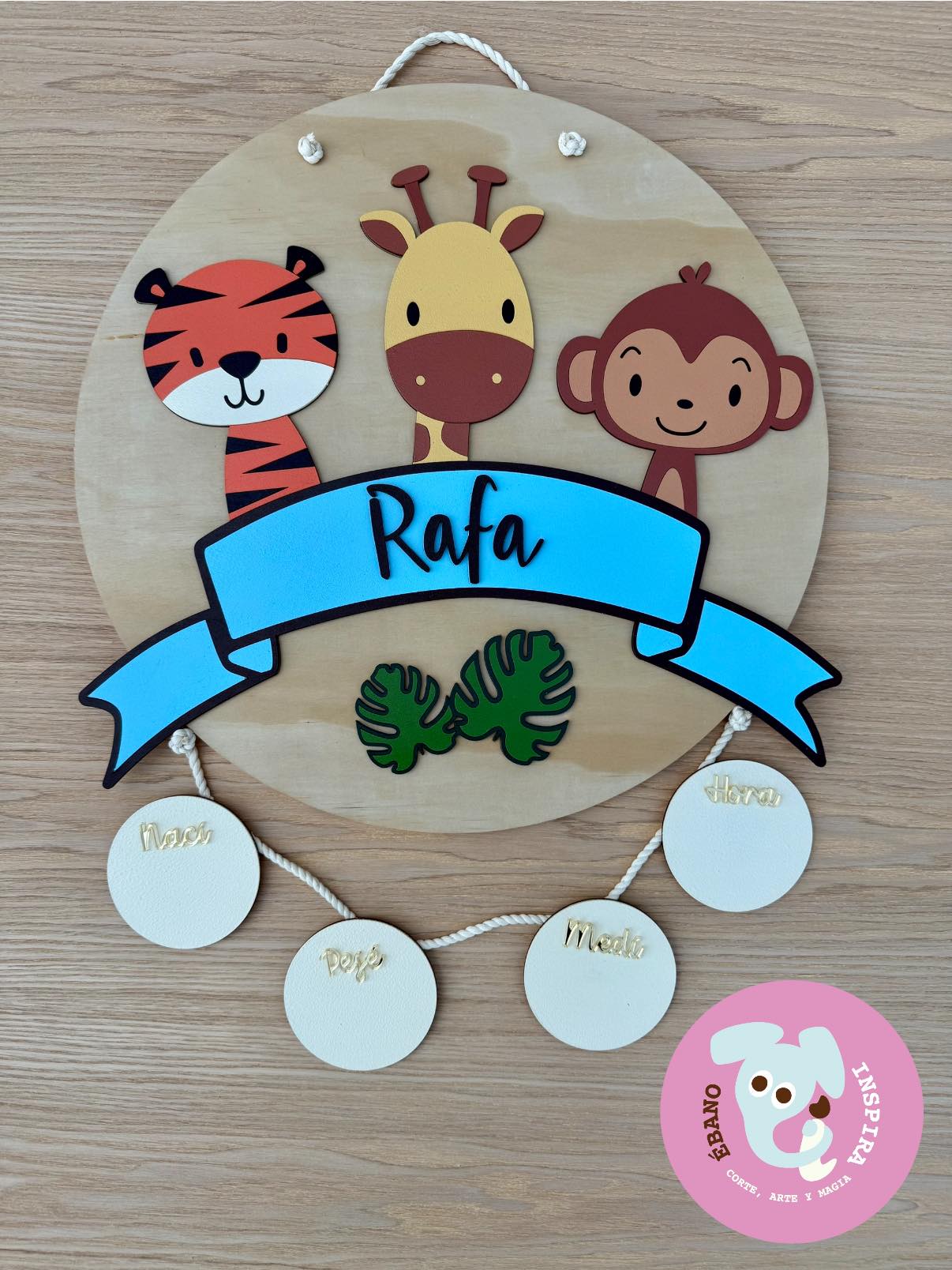 Letrerito Newborn con temática SAFARI_2