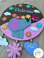 Letrerito Newborn con temática ELEFANTITA