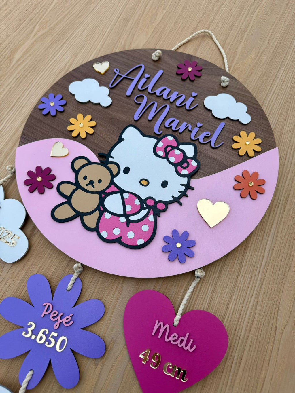 Letrerito Newborn con temática GATITA