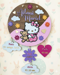 Letrerito Newborn "Pijamada Hello Kitty"