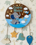 Letrerito Newborn "Elefante en la Nubes"