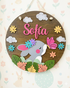 Letrerito Newborn con temática CONEJITA