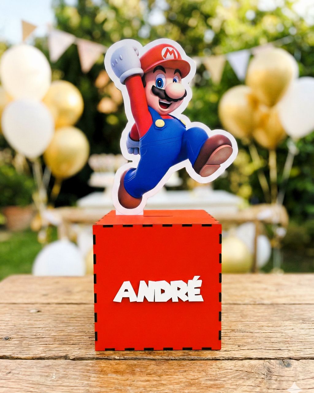 Alcancía Personalizada - Centro de Mesa MARIO