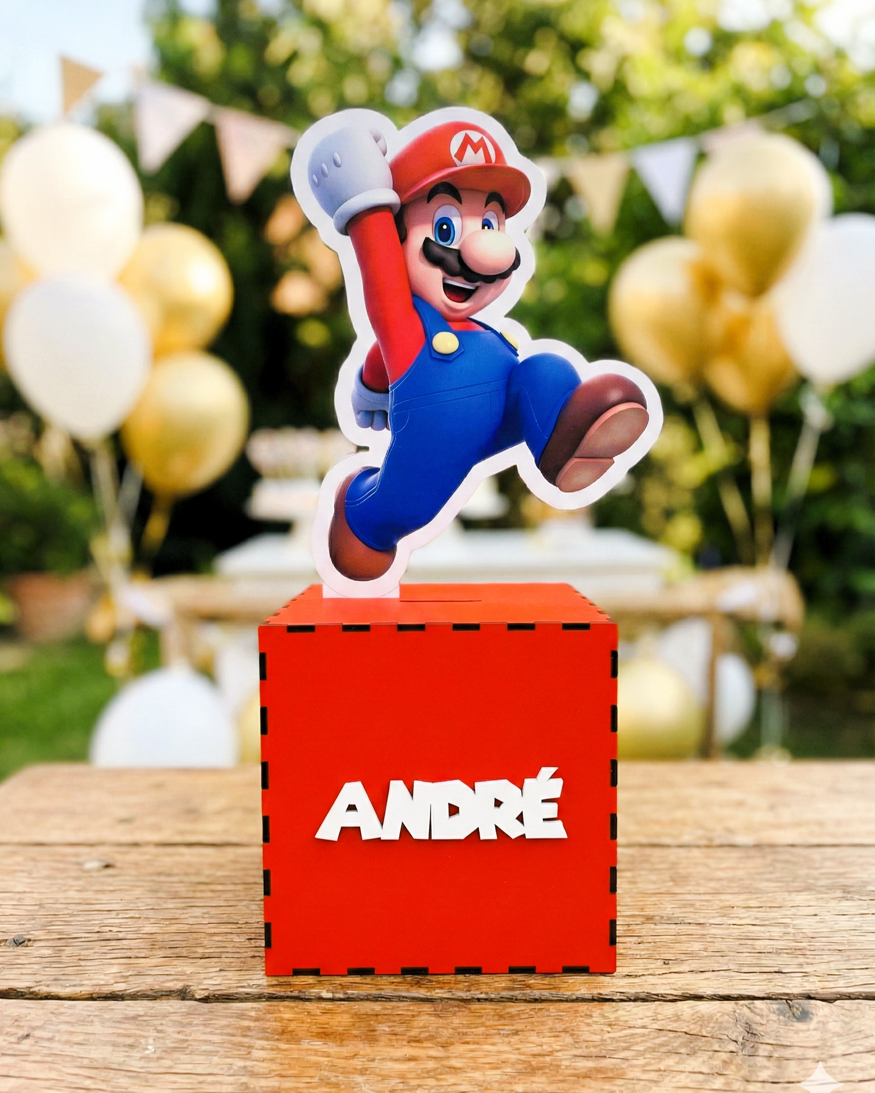 Alcancía Personalizada - Centro de Mesa MARIO