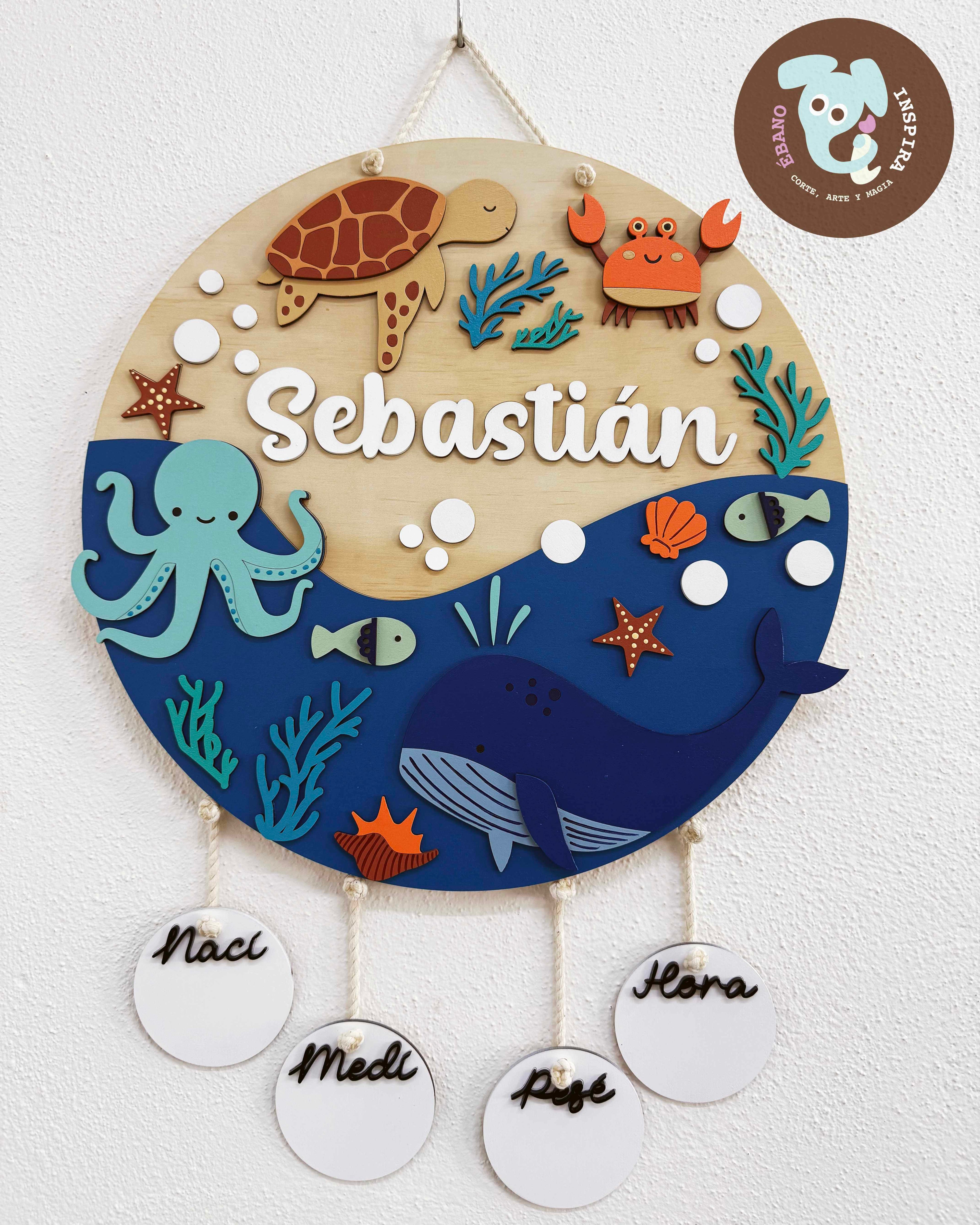 Letrerito Newborn "Bajo el Mar"