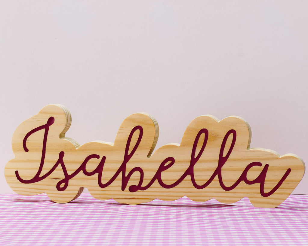 Nube de Madera Personalizada con Nombre