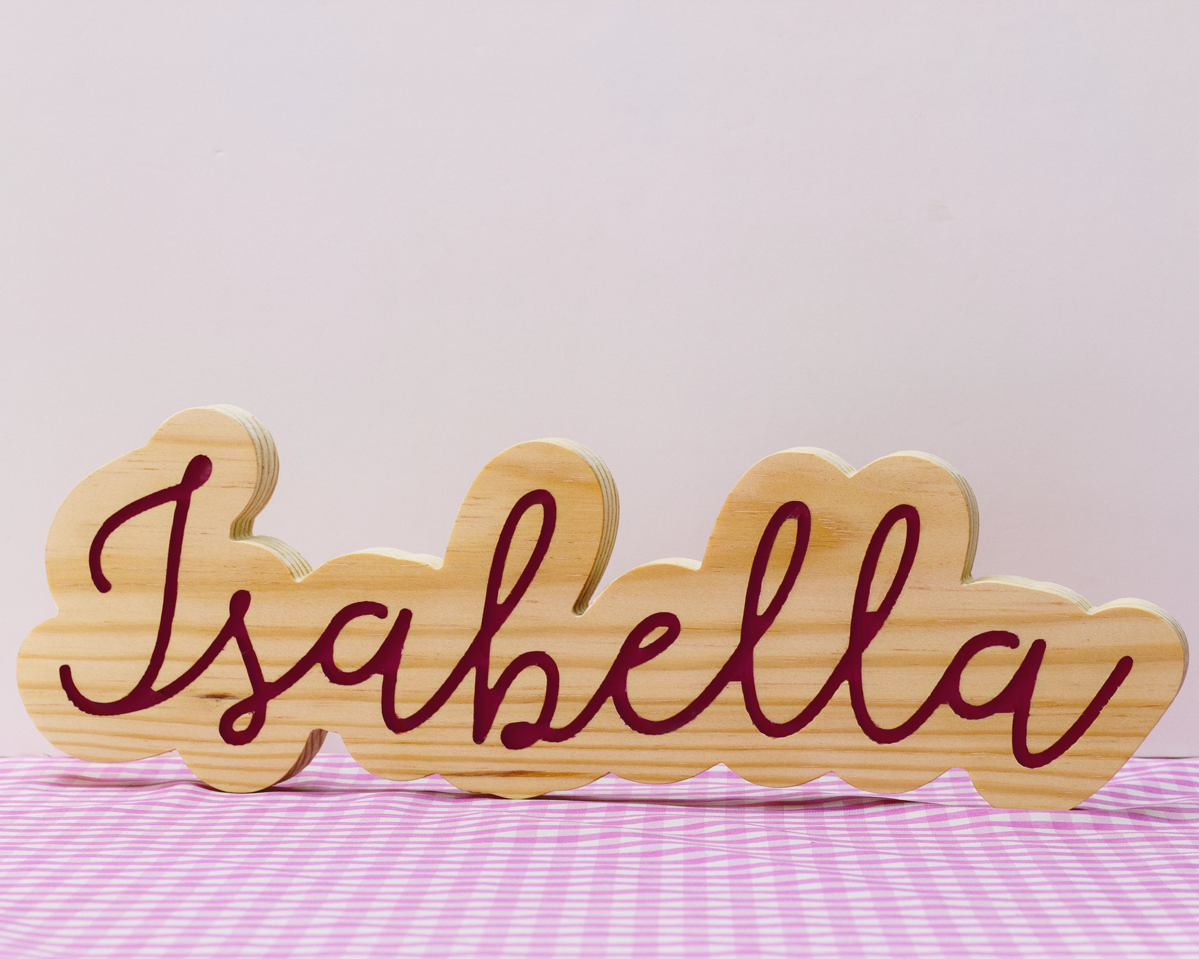 Nube de Madera Personalizada con Nombre