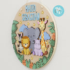 Letrerito Newborn "Mis Amigos de la Selva"